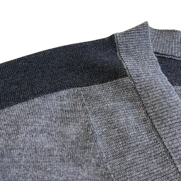 MM6 Maison Martin Margiela Wool V-Neck Knit Cardigan Button Front Sweater Gray - Picture 5 of 10